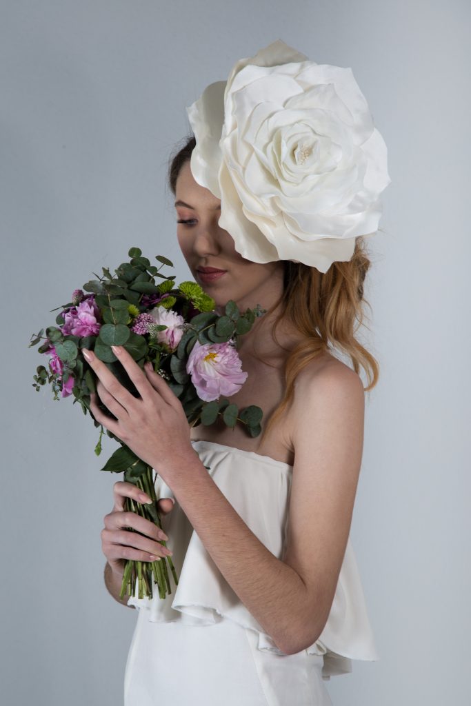 flor de novia en micado de seda